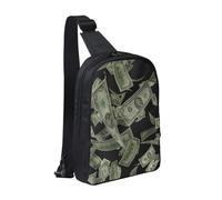 GSGCSBYMLG Sac de poitrine à double poche avec inscription « Dollar Sign Money »