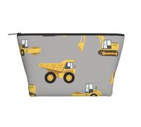 GSGCSBYMLG Sac de rangement quotidien imprimé camion de chantier sac organisateur de voyage avec fermeture éclair sac de toilette portable, Noir , Taille unique