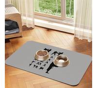 GSGCSBYMLG Silhouettes of Martial Arts Imprimés Pet Absorbant Nappe en Cuir Napperon