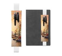 GSGCSBYMLG Superbe trousse à crayons en cuir imprimé avec vue sur le canal de Venise, blanc, Taille unique, Pochette à monnaie