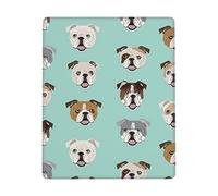 GSGCSBYMLG Tapis de souris lavable avec bords cousus délicats Motif visages de bouledogue anglais 17,8 x 22,9 cm
