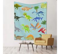 GSGCSBYMLG Tapisserie imprimée avec des images de dinosaures de dessin animé, 152,4 x 129,5 cm, tapisserie murale esthétique