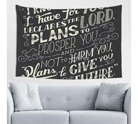 GSGCSBYMLG Tapisserie imprimée « I Know The Plans Have You Declares Lord » - 152,4 x 101,6 cm - Décoration d'intérieur
