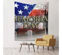 GSGCSBYMLG Tapisserie imprimée représentant le jour commémoratif patriotique des soldats militaires américains, 152,4 x 129,5 cm, tapisserie murale esthétique