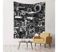 GSGCSBYMLG Tapisserie imprimée rétro Cool Camera Collection 152,4 x 129,5 cm Tapisserie murale esthétique