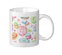 GSGCSBYMLG Tasse à café en céramique avec inscription « Cupcakes Donuts Muffins Sugar »