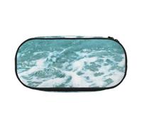 GSGCSBYMLG Trousse à crayons 3D avec belle étoile de mer sur la plage et le sable imprimé, Noir , Taille unique, Pochette à monnaie