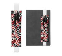 GSGCSBYMLG Trousse à crayons en cuir avec motif losange à carreaux, blanc, Taille unique, Pochette à monnaie