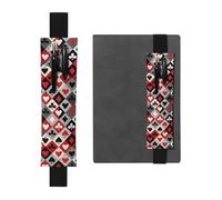 GSGCSBYMLG Trousse à crayons en cuir avec motif losange à carreaux, Noir , Taille unique, Pochette à monnaie