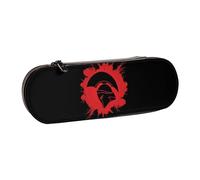 GSGCSBYMLG Trousse à crayons en cuir imprimé casque de guerrier spartan