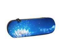 GSGCSBYMLG Trousse à crayons en cuir imprimé fleur et lune nuit étoilée