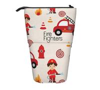 GSGCSBYMLG Trousse à crayons télescopique verticale imprimée petits garçons et filles dans les pompiers