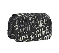 GSGCSBYMLG Trousse à stylos à double clapet avec inscription « I Know The Plans Have You Declares Lord », Noir , Taille unique, Pochette à monnaie