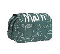 GSGCSBYMLG Trousse à stylos à double coquillage avec inscription « Formulas Shapes Theory Math Leçon », Noir , Taille unique, Pochette à monnaie