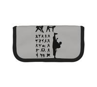 GSGCSBYMLG Trousse à stylos en toile imprimée Silhouettes d'arts martiaux - Pochette de rangement portable