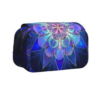 GSGCSBYMLG Trousse à stylos rectangulaire avec double motif mandala, Noir , Taille unique, Pochette à monnaie