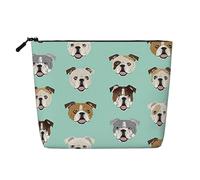 GSGCSBYMLG Trousse de toilette de voyage avec visages de bouledogue anglais et faux chanvre, Noir , Taille unique