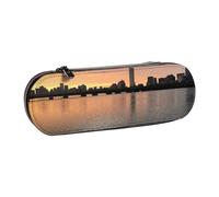 GSGCSBYMLG Trousse en cuir imprimé Boston Charles River City Skyline Sunset