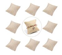 GSHLLO Lot de 10 petits coussins en toile de jute pour montres, bracelets et bijoux