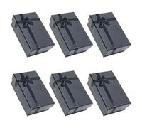 GSHLLO Lot de 12 boîtes cadeaux rectangulaires en carton pour bijoux, bracelets, colliers, bagues, boucles d'oreilles avec nœud 5 x 8 cm