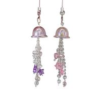 GSHLLO Lot de 2 breloques esthétiques en forme de méduse pour téléphone portable, étui de téléphone, breloque en forme de cœur, breloque pour téléphone portable, bracelet de téléphone, breloque pour