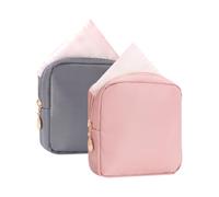 GSHLLO Lot de 2 sacs de rangement pour serviettes hygiéniques, pochette pour tasse menstruelle, sac portable pour première période, porte-serviettes hygiéniques, sac à main, petit sac à main avec