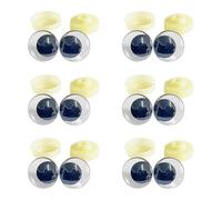 GSHLLO Lot de 20 yeux de sécurité en forme de lune au crochet - En plastique transparent - Yeux en peluche - Œil d'animal en peluche - Fournitures de fabrication de poupées avec 20 rondelles pour