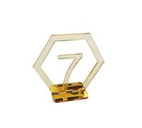 GSHUPIOU gli ospiti prenotano segnaletica Del posto, 20PCS Wedding Table Numbers, 1-20 Acrylic Mirror Gold Wedding Place Cards, 9×10CM Weddings Marriage Anniversary Events Party Supplies