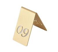 GSHUPIOU gli ospiti prenotano segnaletica Del posto, Brass Restaurant, Cutout Vertical Brass Number Plate, 40×65mm Wedding Birthday Banquets Restaurant Bars Cafe Hotel Reserved Table Signs(Number 9)