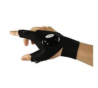 Gshy Gants de Pêche LED Extérieur Nuit Électrique avec Torch de Poche - Couverture Thumb Index Finger pour Camping, Randonnée, Survie et Urgence - 1 Paire