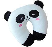 Gshy Joli Coussin Cale-Nuque à Motif d'animaux de Dessin Animé Coussin de Voyage Doux en Forme de U pour Reposer Le Cou en Voiture Avion Enfant (Panda)