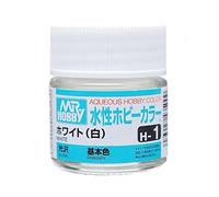 GSI Creos Gunze Aqueous Hobby Color Acrylic H1 White Model Kit Paint 10ml by GSI Creos Gunze