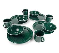 GSI Outdoors 25212 Pioneer Set de table 4 personnes en acier émaillé Vert