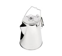 GSI Outdoors, feu de Camp, Glacier Percolateur Tasses Ultra Robuste pour Infuser du café en Camping avec des Groupes Mixte, Acier Inoxydable Poli, 14 Cup