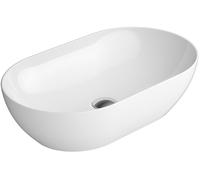 GSI Pura lavabo 60x37 cm ovale à poser blanc brillant 883411