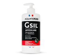 GSIL Pro - Gel Surconcentré Articulaire - Gel de Massage à Action Chauffante - Relaxe et Dénoue les Tensions - Silicium Organique, Harpagophytum & Huiles Essentielles - 500 ml - Fabriqué en France