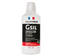 GSIL - Solution Buvable Confort Articulaire 1L - Silicium Organique, Collagène Marin, Curcuma, Glucosamine, Chondroitine & Manganèse - Mobilité, Souplesse & Renfort Osseux - Fabriqué en France