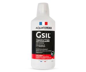 GSIL - Solution Buvable Confort Articulaire 1L - Silicium Organique, Collagène Marin, Curcuma, Glucosamine, Chondroitine & Manganèse - Mobilité, Souplesse & Renfort Osseux - Fabriqué en France
