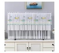 GSJNHY Couvertures de Télévision Lace TV Cover Desktop Wall Mounted LCD Turn On The Simple Hanging For Household Use Without Removing It(WHITE,115 x Height 75cm)