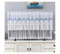 GSJNHY Couvertures de Télévision TV Cover Can Be Turned on Without Remove The Hanging Desktop Thin LCD Protective with Lace Simple(Color 018,95x56cm)