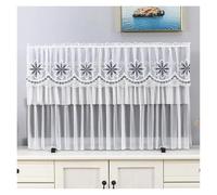 GSJNHY Couvertures de Télévision TV Cover Can Be Turned on Without Remove The Hanging Desktop Thin LCD Protective with Lace Simple(Color 011,156x91cm)