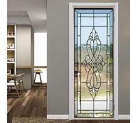 GSKBDQ Sticker Porte Trompe l'oeil Effet 3D pour Décoration Autocollant De Porte Porte Vitrée Créative 90X200Cm Chambre Salon Cuisine Salle De Bain Papier Peint Imperméable Amovible Muraux