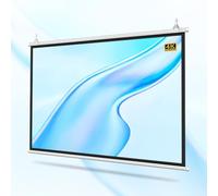 GSKDZG 50 60 72 Pouces Écran De Projection HD 4K Écran De Projecteur Home Cinéma Toile De Projecteur Manuel Enroulable pour Intérieur Extérieur, Format 16:9 4:3(72 inch (4:3))