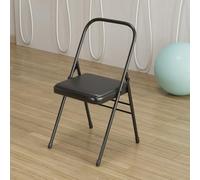 GSKDZG Chaise Auxiliaire De Yoga Pliante, Chaise De Yoga Iyengar, Tabouret Pliant Antidérapant, pour Flexibilité, Musculation, L'équilibre sur Les Mains(Black)