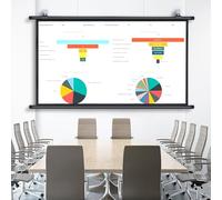 GSKDZG Écran De Projecteur Manuel Enroulable 40 50 60 72 Pouces Écran De Projection Home Cinéma 4K HD pour Écran De Cinéma Intérieur Extérieur, Format 4:3 16:9, Facile À Enrouler(40 inch (16:9))