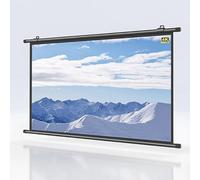 GSKDZG Écran De Projection 50 Pouces 60 Pouces 72 Pouces Ecran Projecteur Manuel Enroulable 4K HD Écran De Cinéma Maison pour Intérieur Extérieur Bureau Voyage(72 inch (4:3))