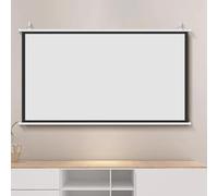 GSKDZG Écran De Projection Manuel 40 50 60 Pouces, Écran De Projecteur Home Cinéma HD 4K, Écran Videoprojecteur Mural, Anti-Plis, Facile À Enrouler(60 inch 16:9)