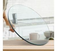 GSKDZG Plateau De Table À Manger Transparent, Dessus De Table en Verre Trempé De 6mm D'épaisseur, Protection De Tables Ronde De Remplacement pour Tables Basse 28cm-100cm(800mm (31.5in))