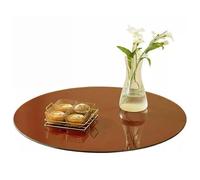 GSKDZG Plateau De Table en Verre Marron 28cm-100cm, Dessus De Table De Remplacement Rond en Verre Trempé pour Tables À Manger, Tables Basses(380mm (15in))