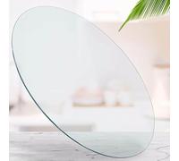 GSKDZG Plateau De Table en Verre Trempé, Plaque De Verre Ronde pour Table À Manger, Tables Basses, Protecteur De Tables Transparent 50cm 60cm 80cm 90cm(380mm (15in))